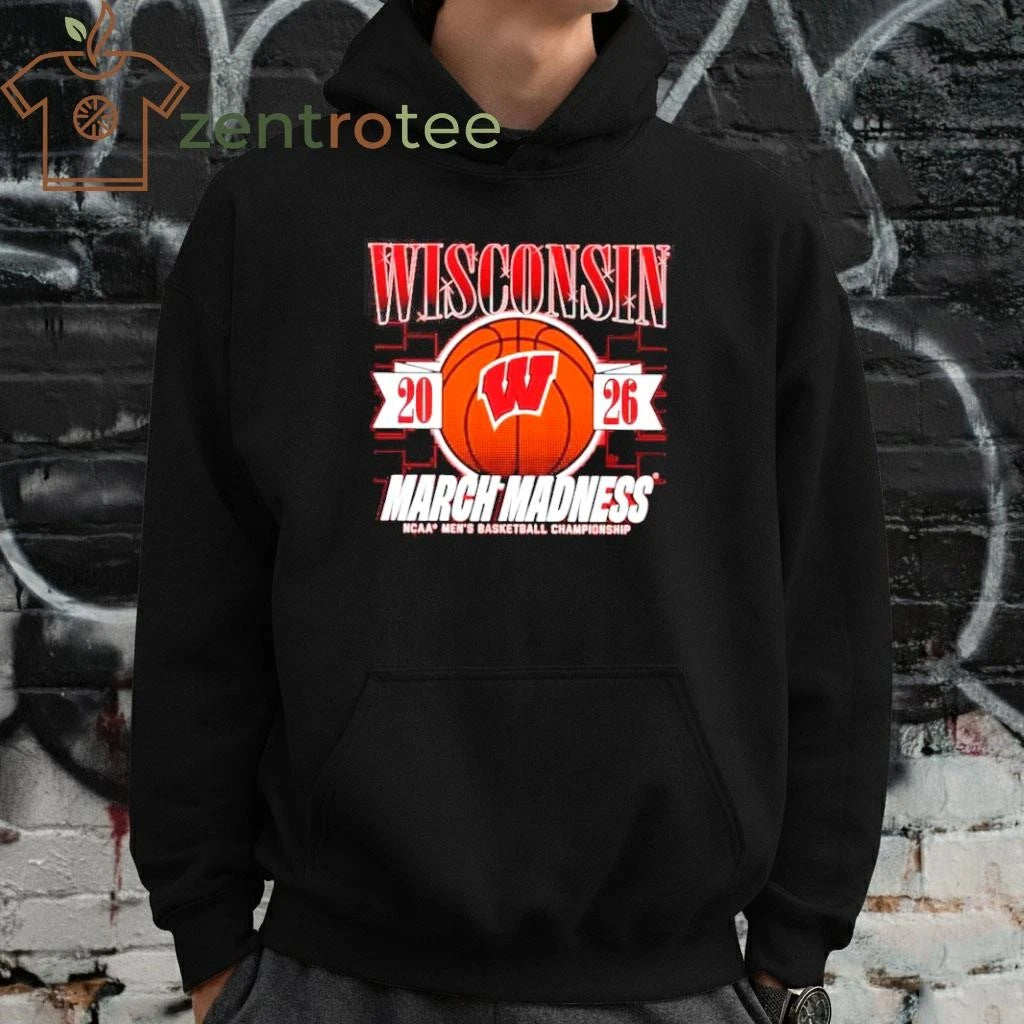 Wisconsin Badgers 2026 March Madness NCAA Men’s Basketball Championship ball shirt