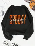 Letter Print Drop Shoulder Casual Crew Neck Daily Fall & Winter Clothes T-Shirts