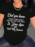 Letter Print Round Neck Casual Crew Neck Daily Vacation Outdoor Clothes Summerstyle{N002}2 T-Shirts