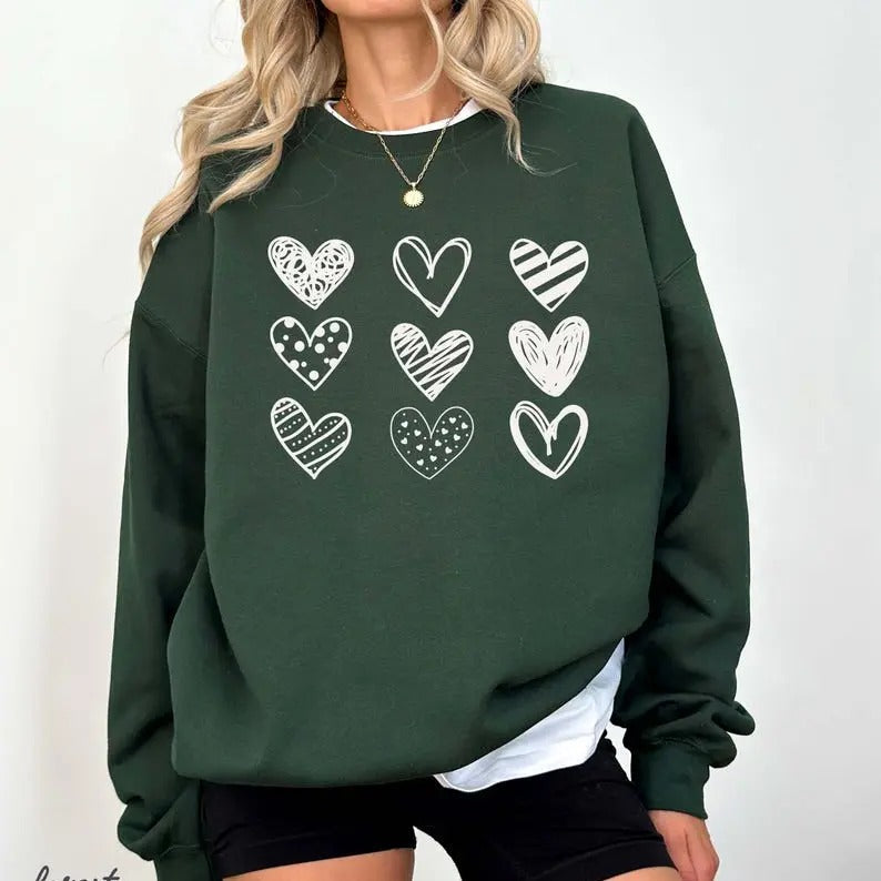 Valentines Hearts Shirt Nine Hearts Valentine Valentine T-Shirts