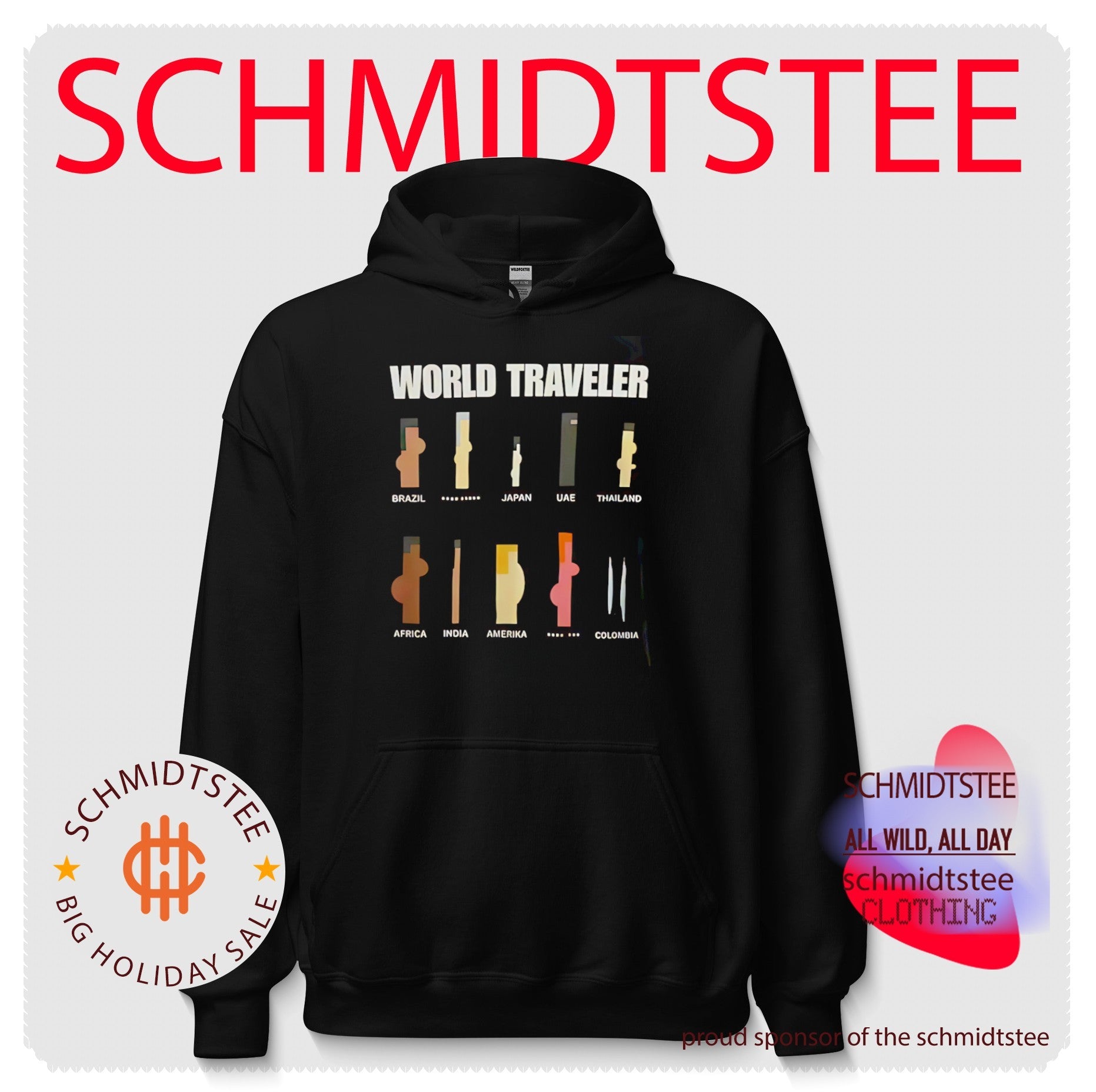 World Traveler Stereotype Map cultural stereotypes shirt