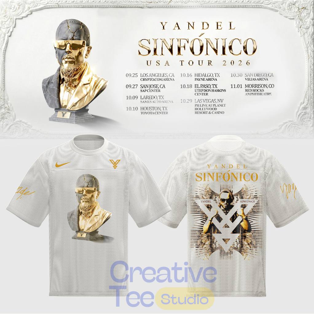 Yandel Sinfonico USA Tour 2026 Edition Special Mesh Jersey