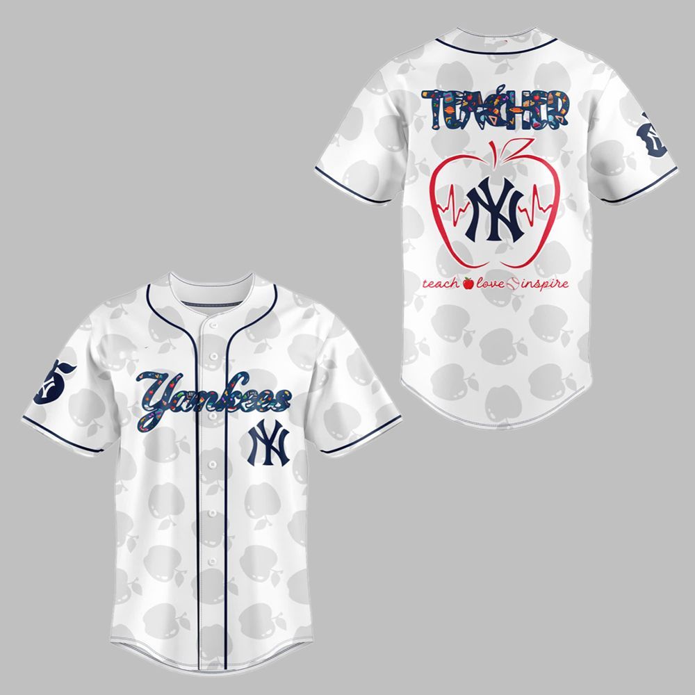 Yankees TEACHER NIGHT Baseball Jersey Combo 2025 - Grishko.com