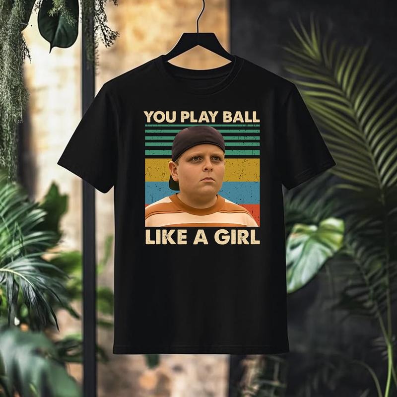You Play Ball Like Girl Vintage Retro T-Shirts