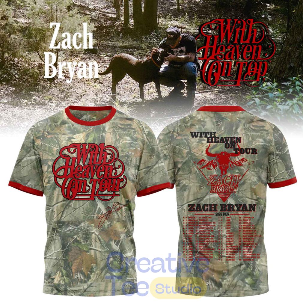 Zach Bryan With Heaven On Tour 2026 Camo Shirt