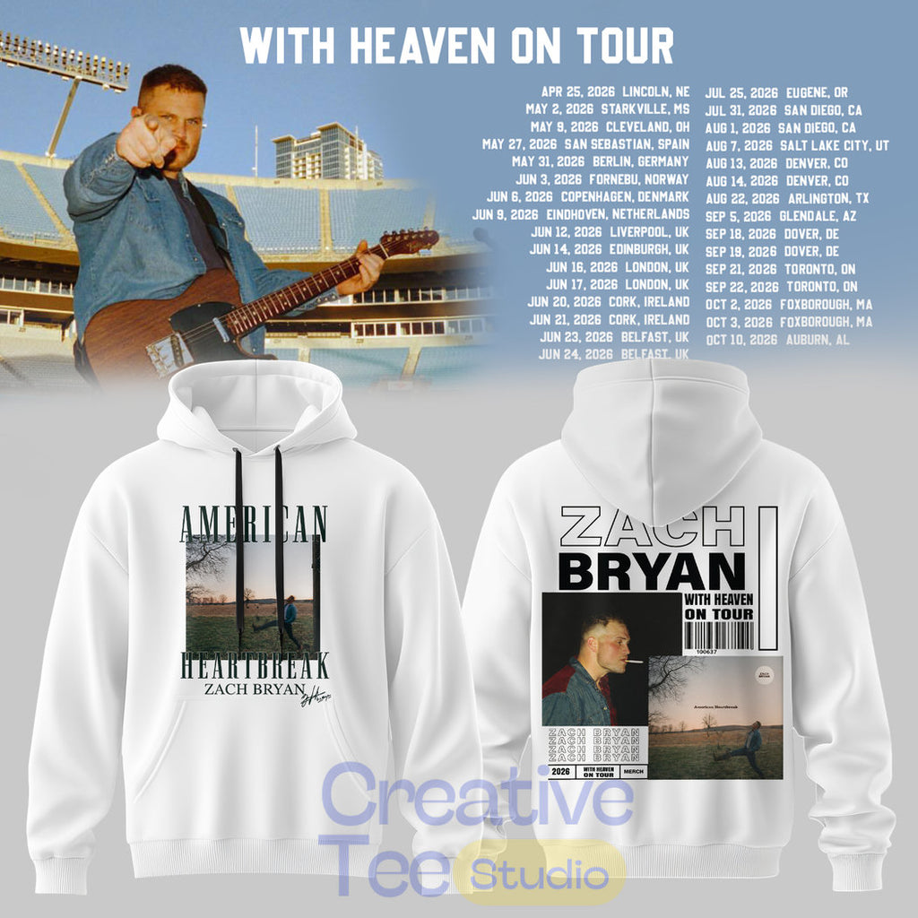 Zach Bryan With Heaven On Tour 2026 Special Hoodie
