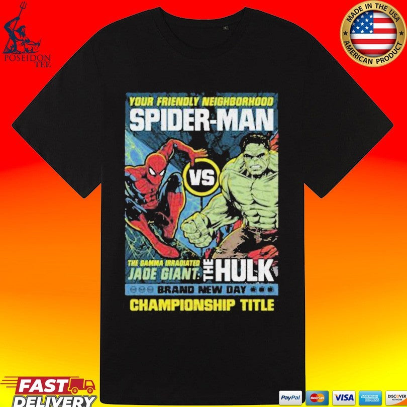 Amc Theatres Spider-man Brand New Day Men’s Championship Title T-shirt
