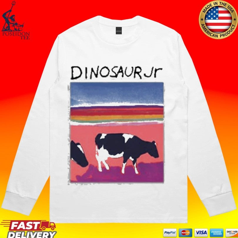 Bingo Dinosaur Jr Without A Sound Cow Grey T-shirt