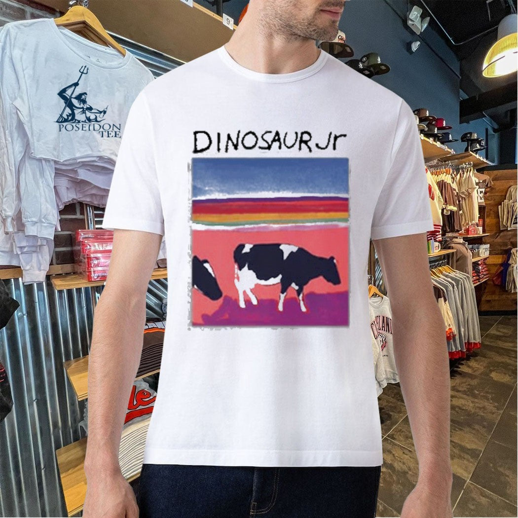 Bingo Dinosaur Jr Without A Sound Cow Grey T-shirt