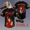 Black Cool Shirt Karol G Bitchota Music Custom Baseball Jersey