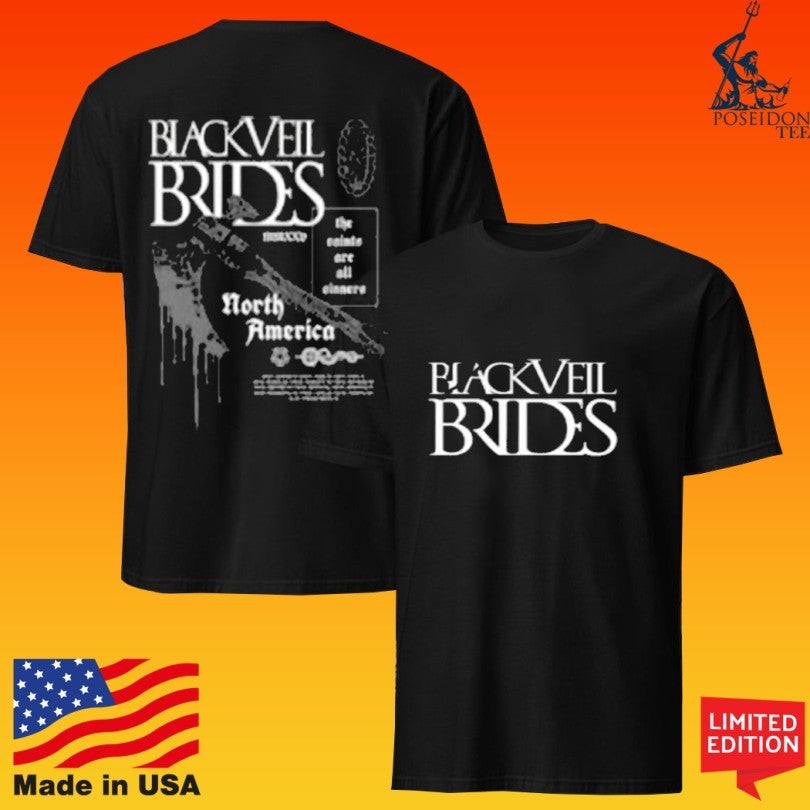 Black Veil Brides North America Axe Blood Tour T-shirt