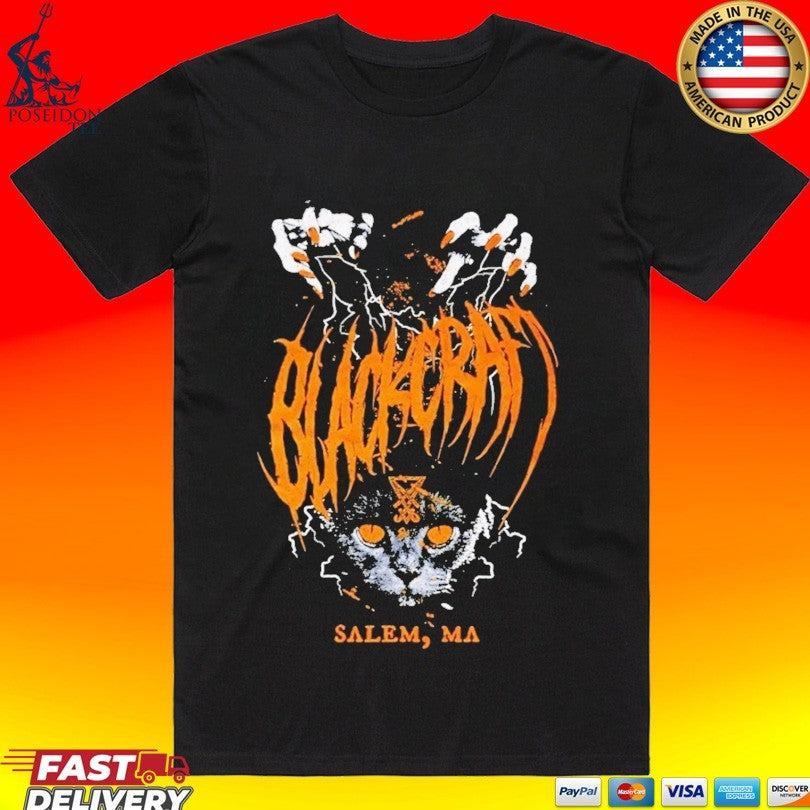 Blackcraft Salem Ma Cat Gothic Apparel T-shirt