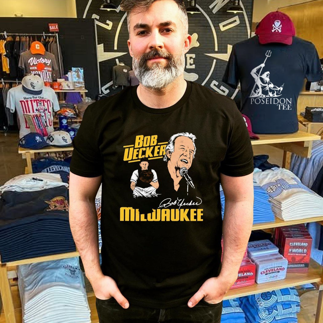 Bob Uecker Milwaukee Brewers Baseball Signature T-shirt