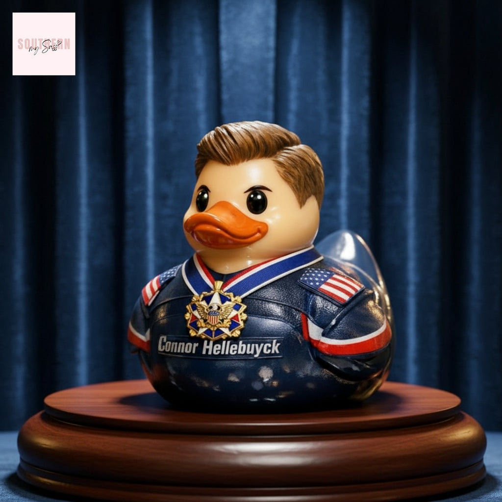 Connor Hellebuyck NHL Goalie Collectible Rubber Duck