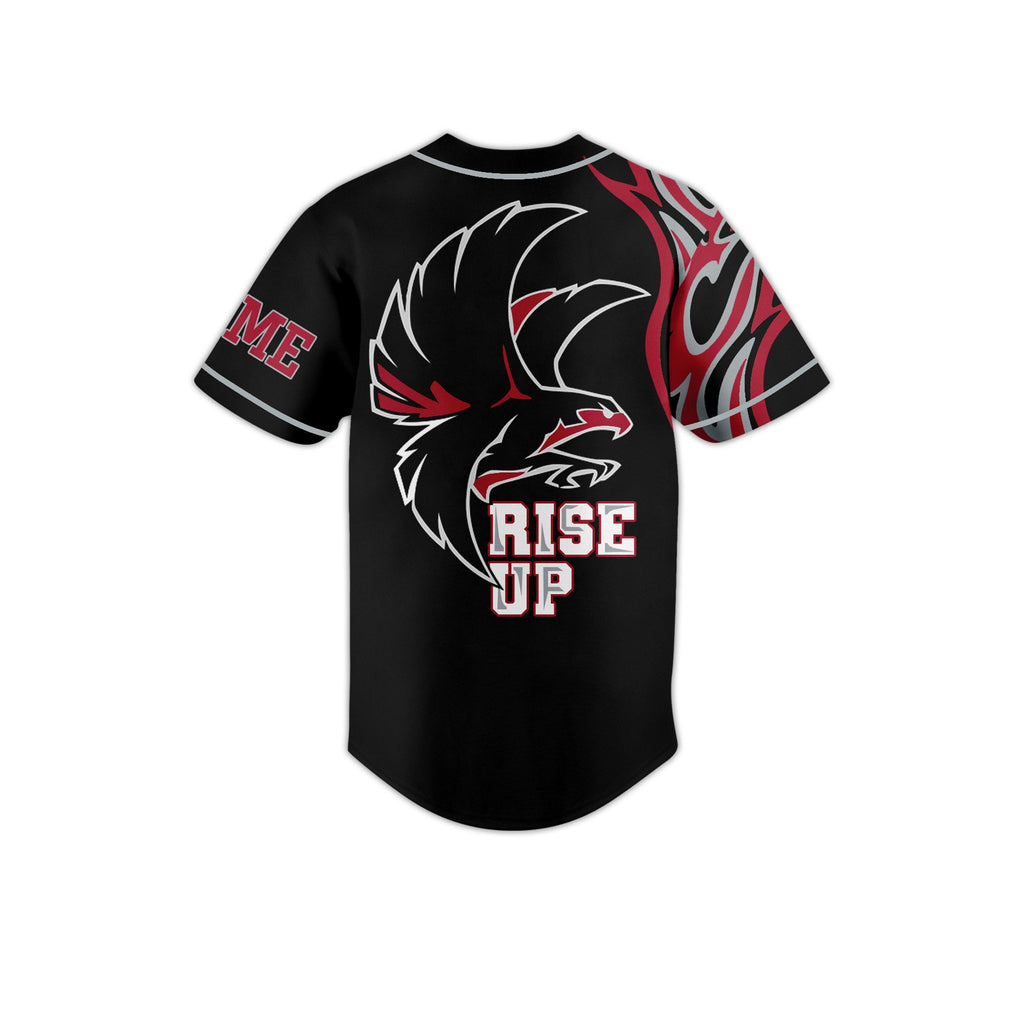 Custom Atlanta Falcons Rise Up Baseball Jersey For Kids And Adults