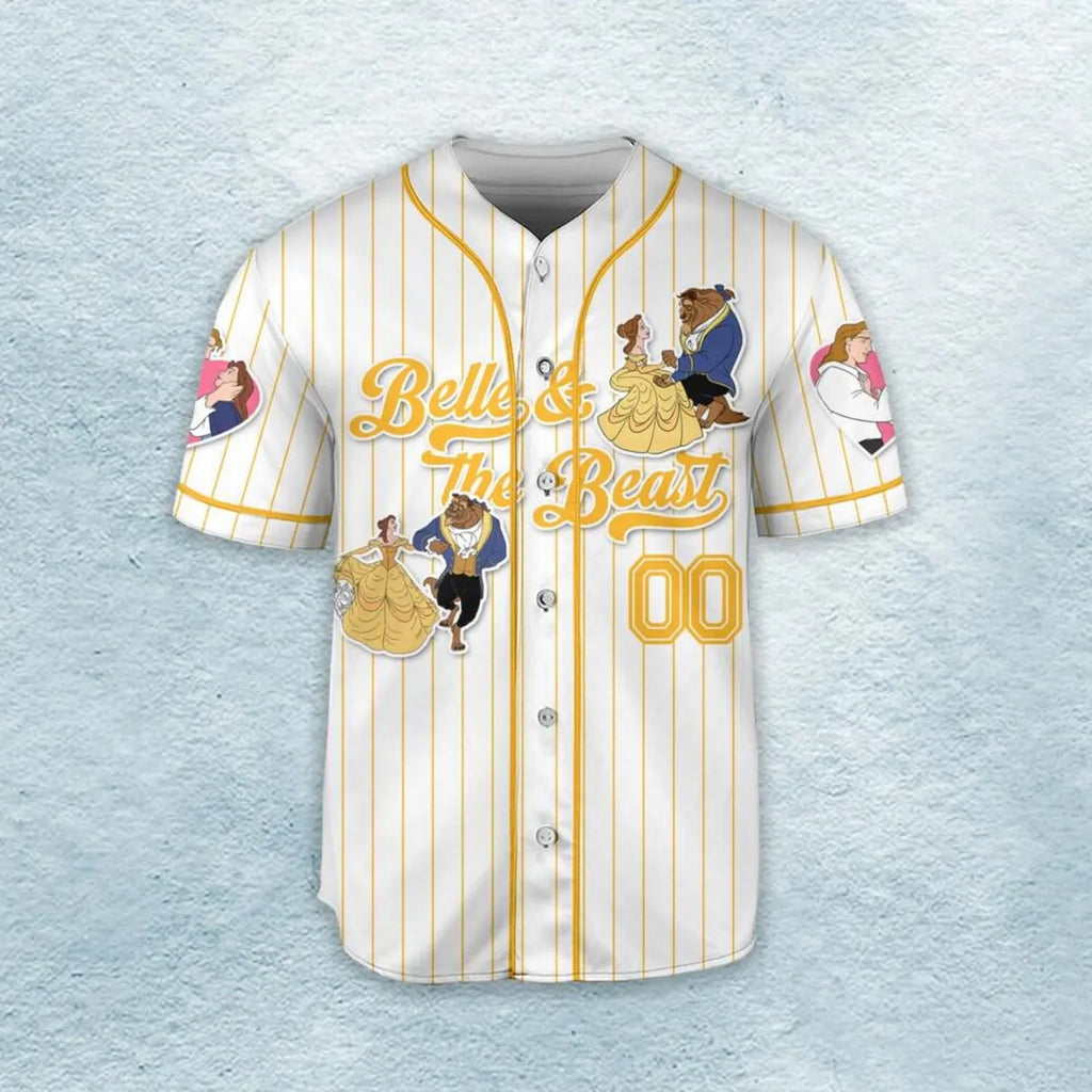Custom Belle &amp; The Beast Couple Baseball Jersey
