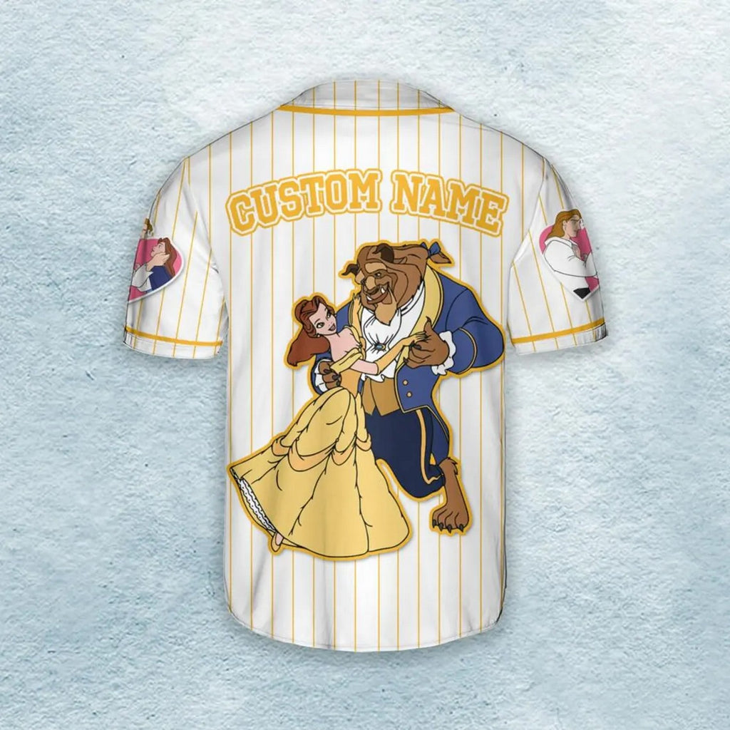 Custom Belle &amp; The Beast Couple Baseball Jersey