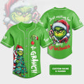 Custom Merry Grinchmas Christmas Edition Green Baseball Jersey