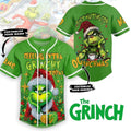 Custom Merry Grinchmas Christmas Green Baseball Jersey