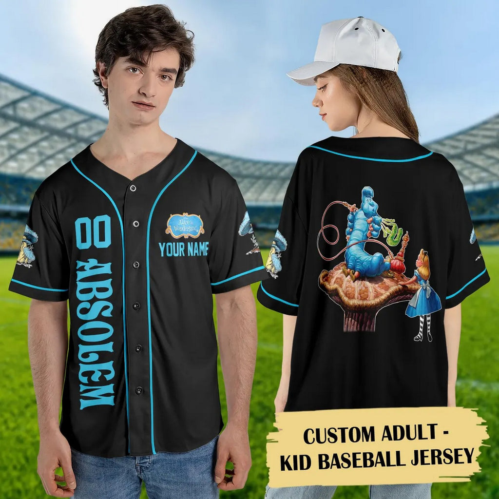 Custom Name And Number Absolem Black Alice's Adventures In Wonderland Basketball Jersey