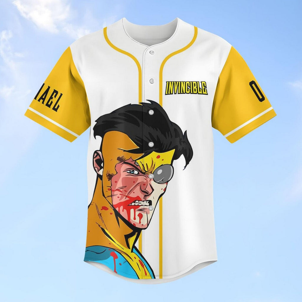 Custom Name And Number Invincible Mark Baseball Jersey