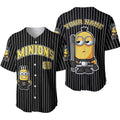 Custom Name And Number Jailer Minion Striped Black Baseball Jersey