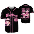 Custom Name And Number Kpop Blackpink Black Baseball Jerrsey
