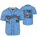 Custom Name And Number Kpop Demon Hunter Tiger Blue Baseball Jersey