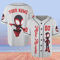Custom Name And Number Miles Morales Spiderman Baseball Jersey