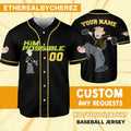 Custom Name And Number Ron Kim Possible Black Baseball Jersey