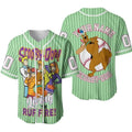 Custom Name And Number Scooby Doo 3d Green Vertical Baseball Jersey