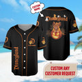 Custom Name And Number Simba Halloween Black Baseball Jersey