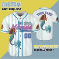 Custom Name And Number The Little Mermaid Baseball Jersey