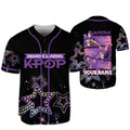 Custom Name Demon Hunter Kpop Black Baseball Jersey
