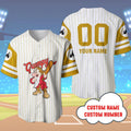 Custom Name Grumpy Dwarf Striped Baseball Jersey