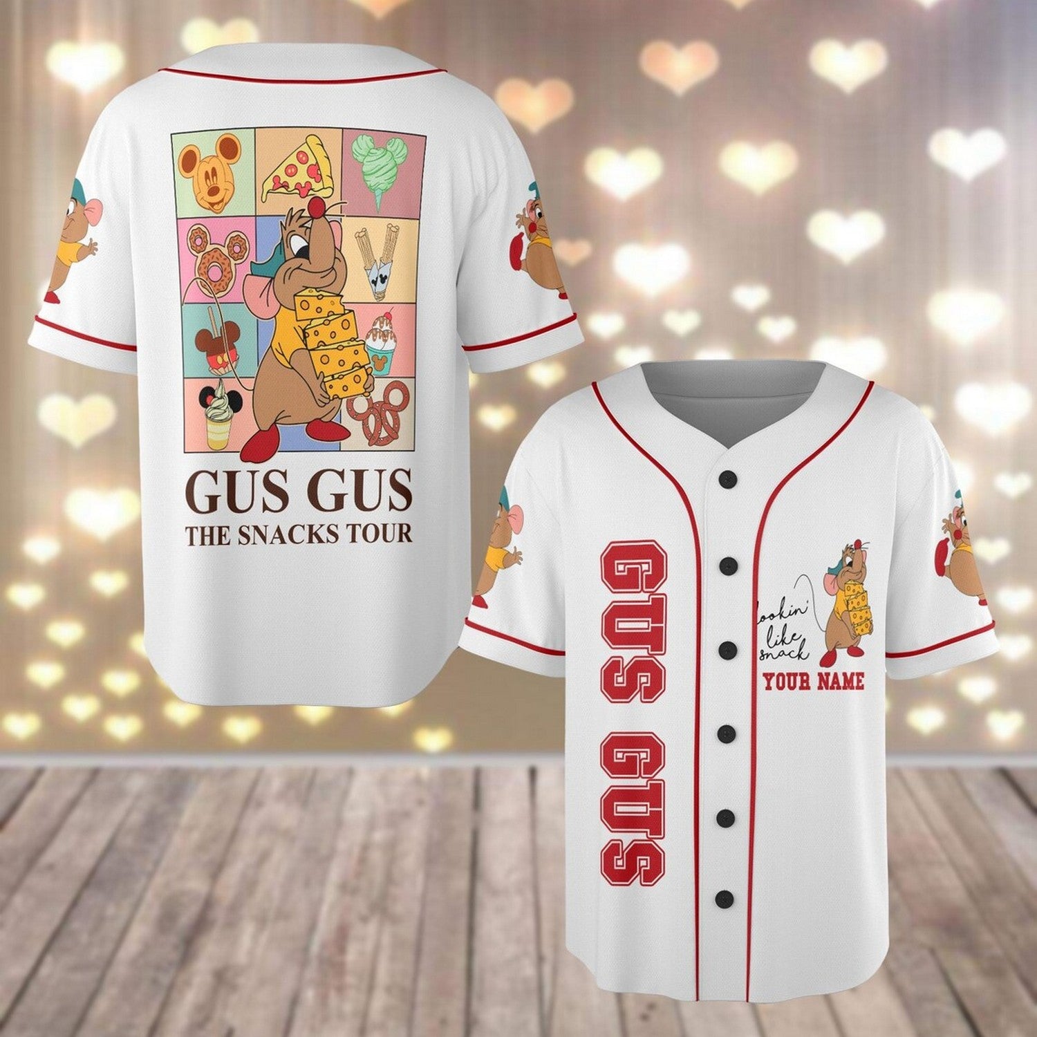 Custom Name Gus Gus Cinderella Baseball Jersey