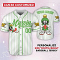 Custom Name Looney Tune Marvin The Martian Simple Baseball Jersey