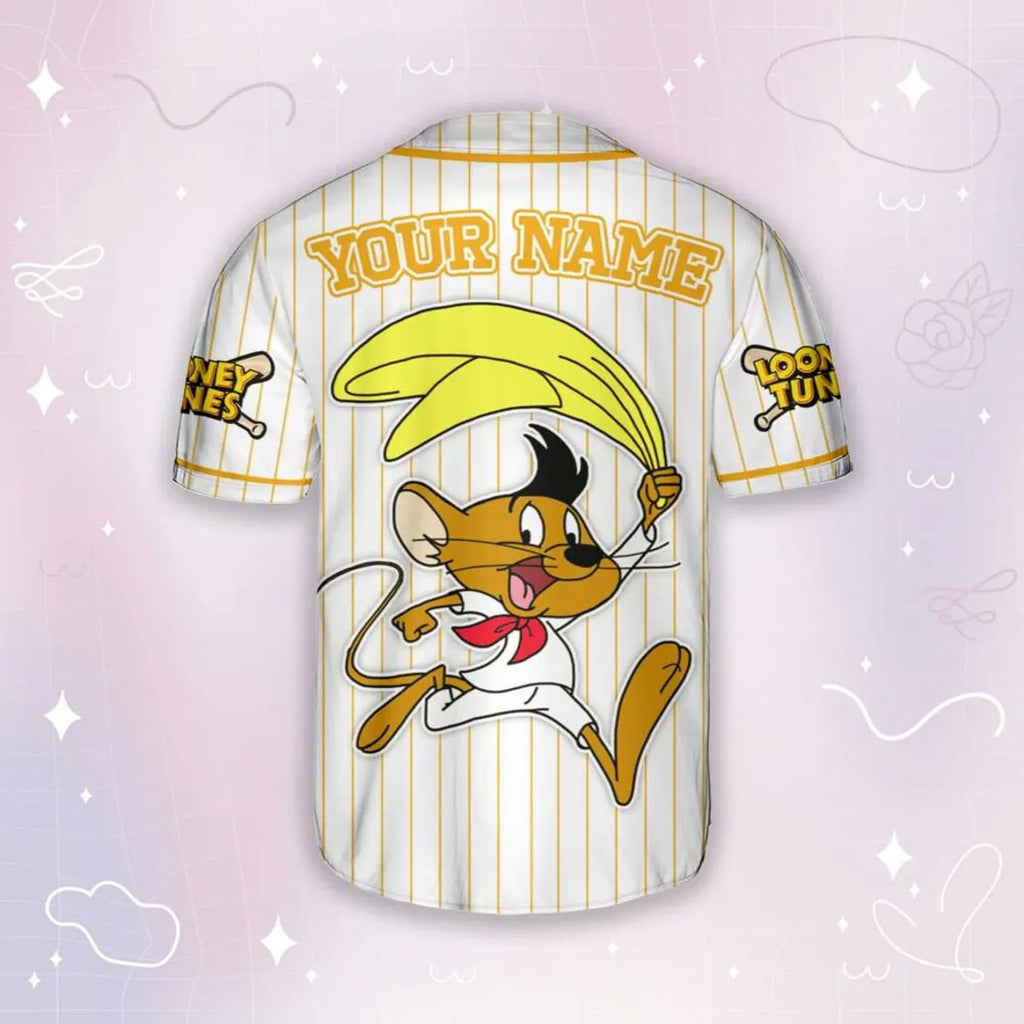 Custom Name Looney Tune Speedy Gonzales Simple Baseball Jersey