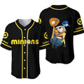 Custom Name Minions Black Baseball Jersey