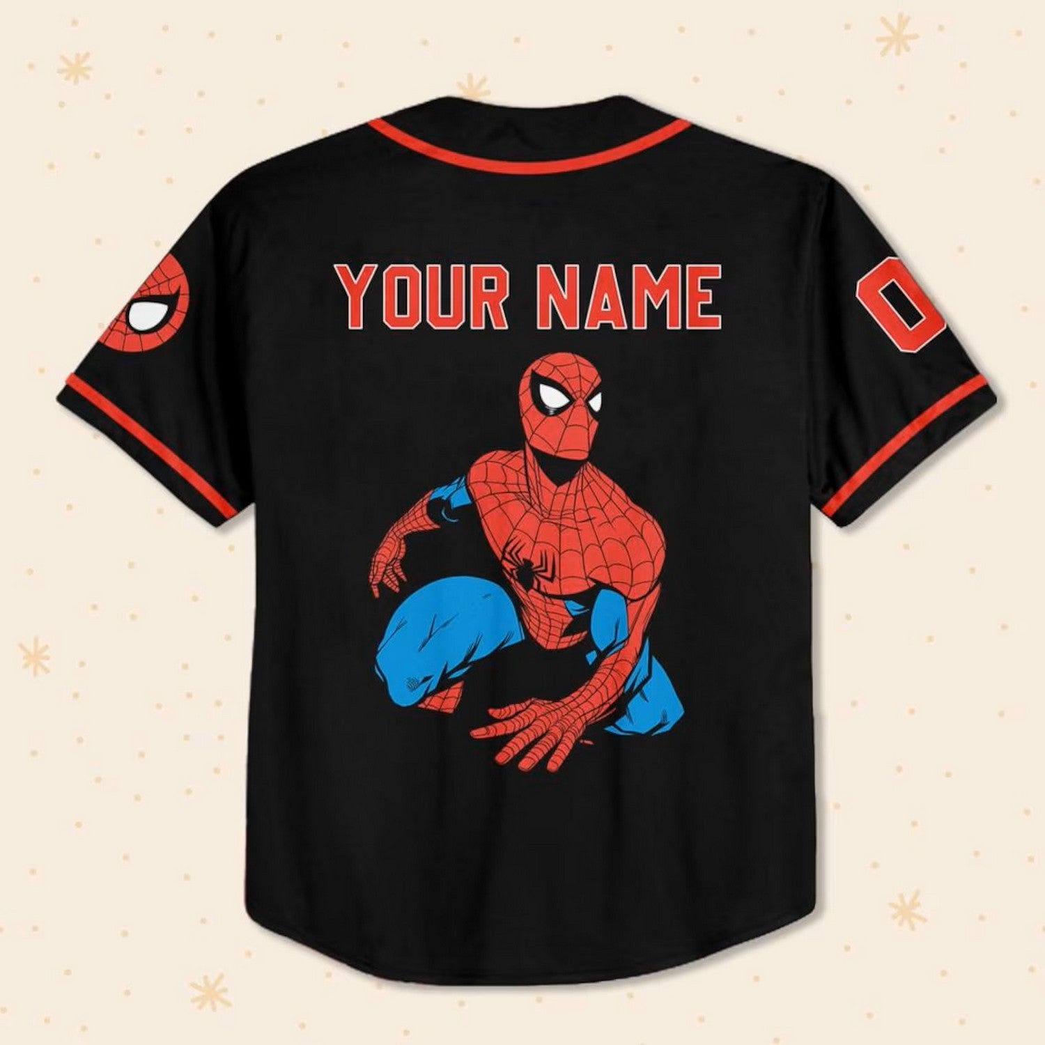 Custom Name Spiderman Spiderverse Peter Parker Black Baseball Jersey