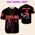 Custom Name Spiderman Spiderverse Peter Parker Black Baseball Jersey