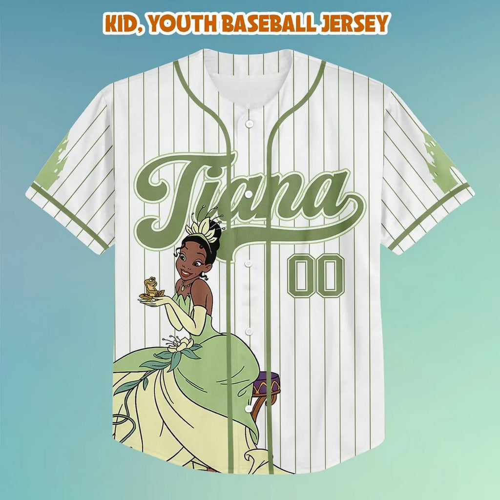 Custom Name Tiana The Princess And The Frog Baseball Jersey