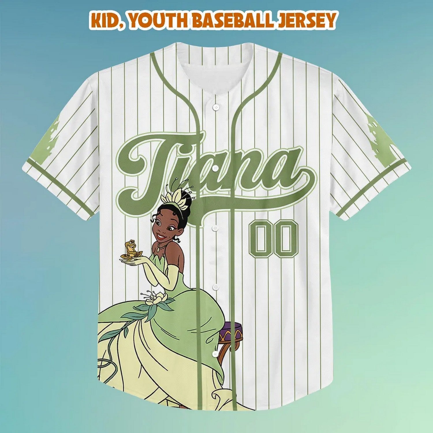 Custom Name Tiana The Princess And The Frog Baseball Jersey
