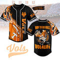 Custom Tennessee Volunteers Football Baseball Jersey