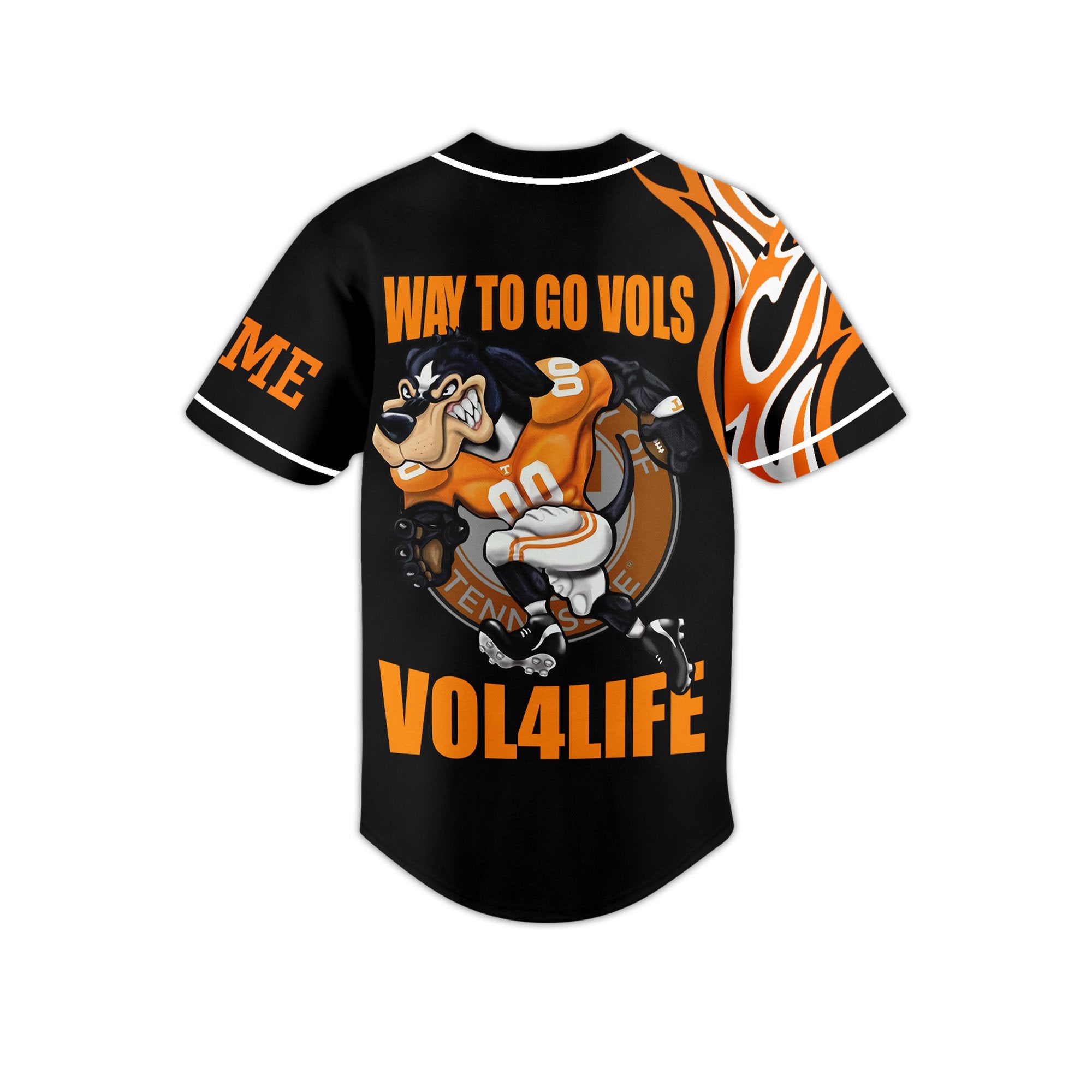 Custom Tennessee Volunteers Football Baseball Jersey