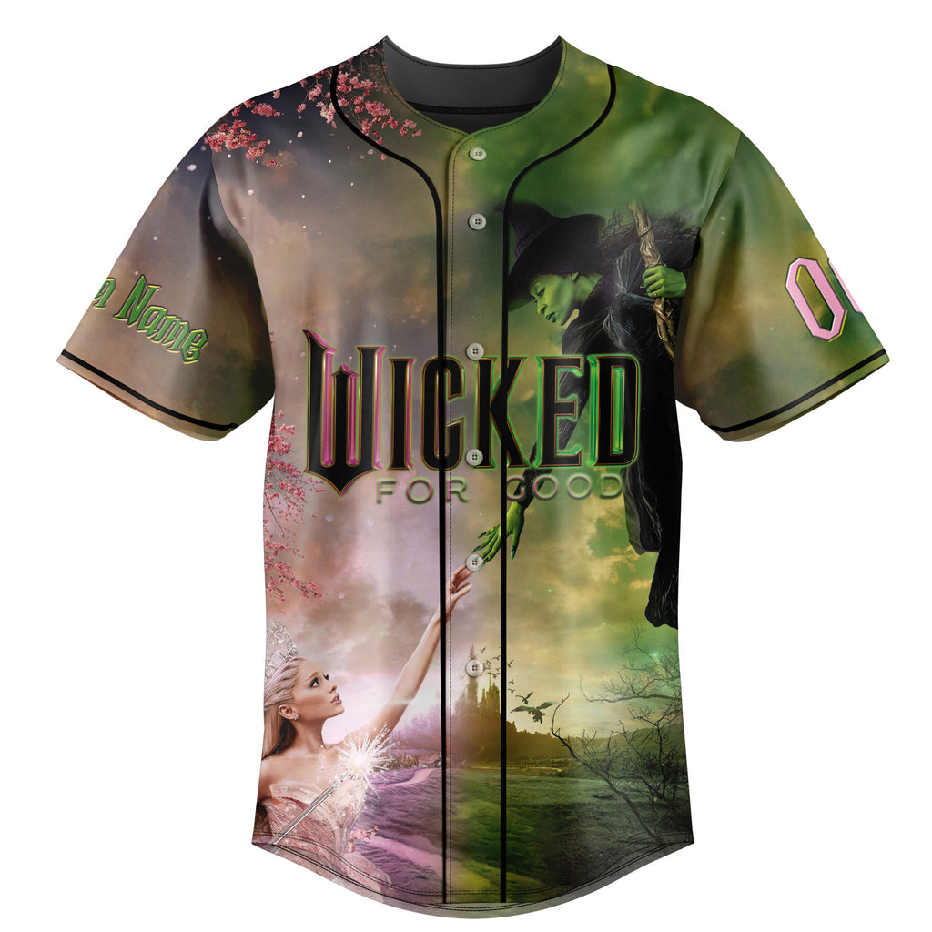 Customized Wicked For Good Glinda &amp; Elphaba Baseball Jersey