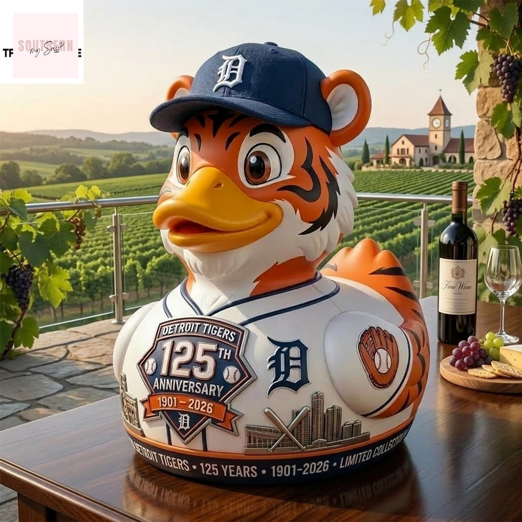 Detroit Tigers 125Th Anniversary Commemorative Rubber Duck
