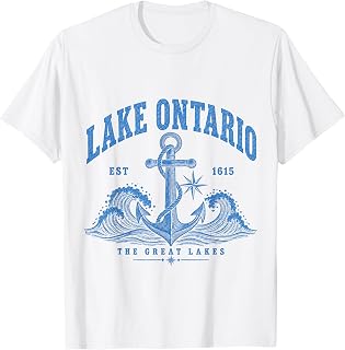 Retro Anchor Souvenir Lake Ontario 2026 Unisex T-shirt, Sweatshirt, Hoodie (1)