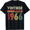 Vintage 1966 60th Birthday 60 Years Old Unisex T-shirt, Sweatshirt, Hoodie (1)