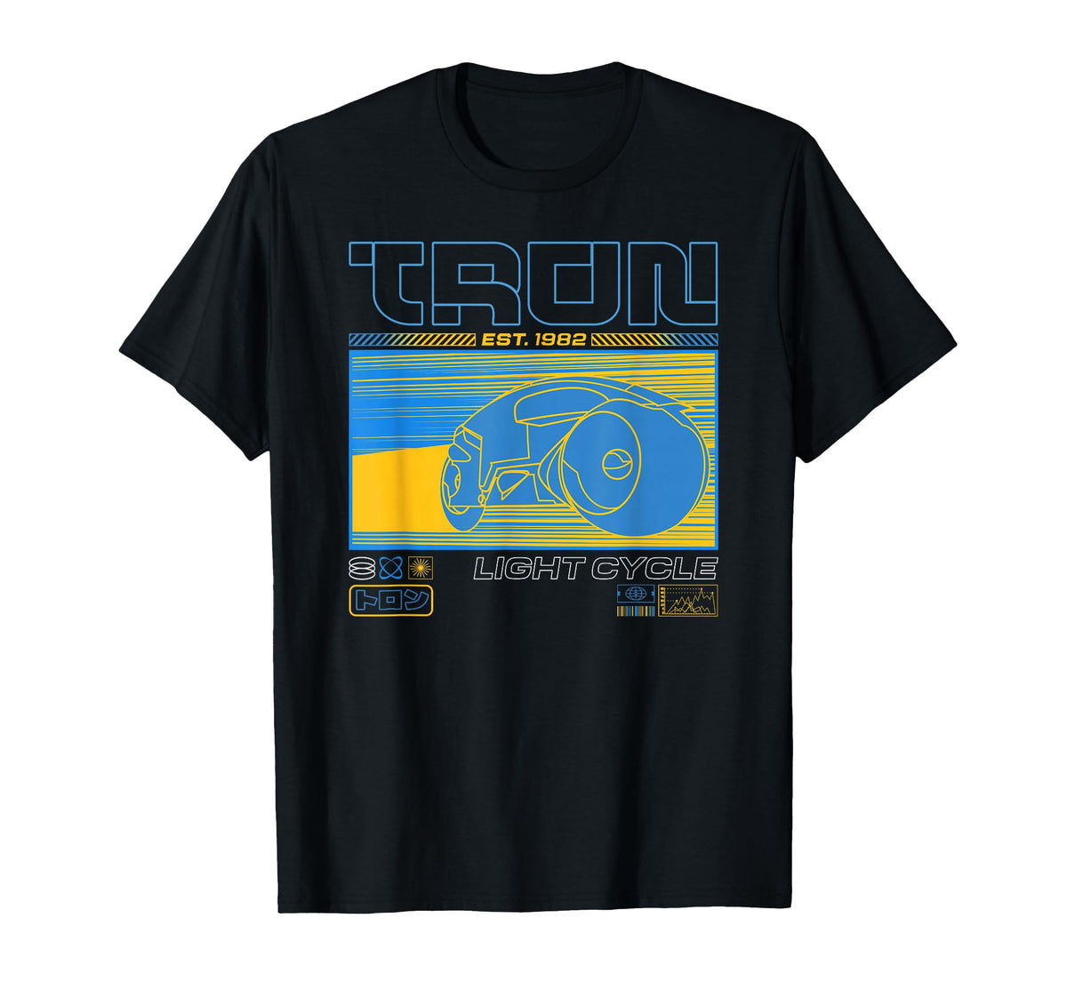 Tron Est 1982 Light Cycle Futuristic Schematics Unisex T-shirt, Sweatshirt, Hoodie (1)